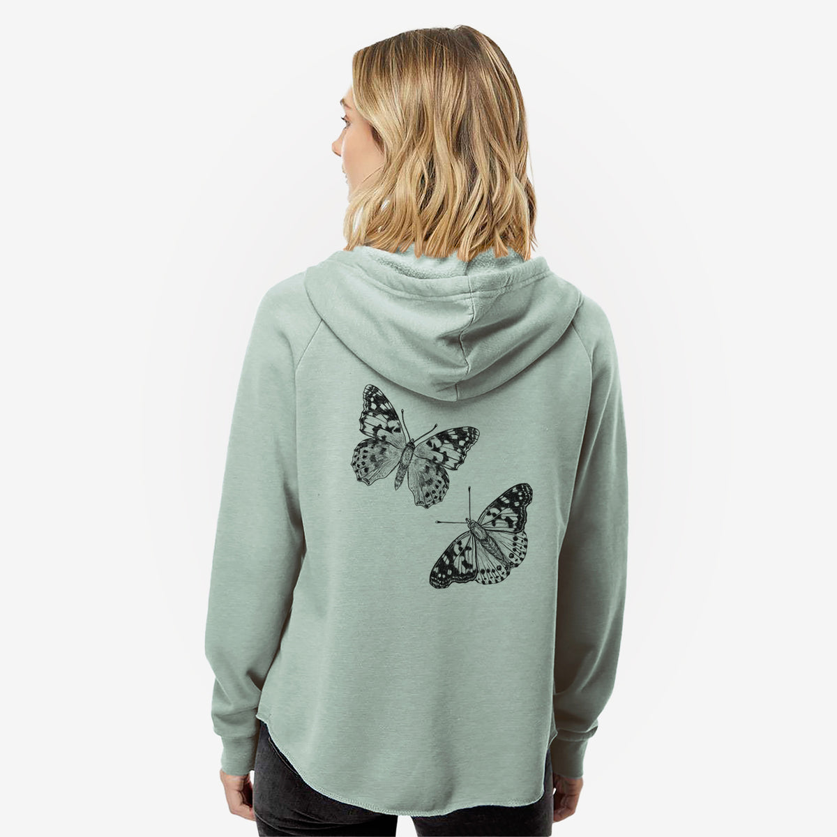 Painted Lady Butterflies - Women&#39;s Cali Wave Zip-Up Sweatshirt