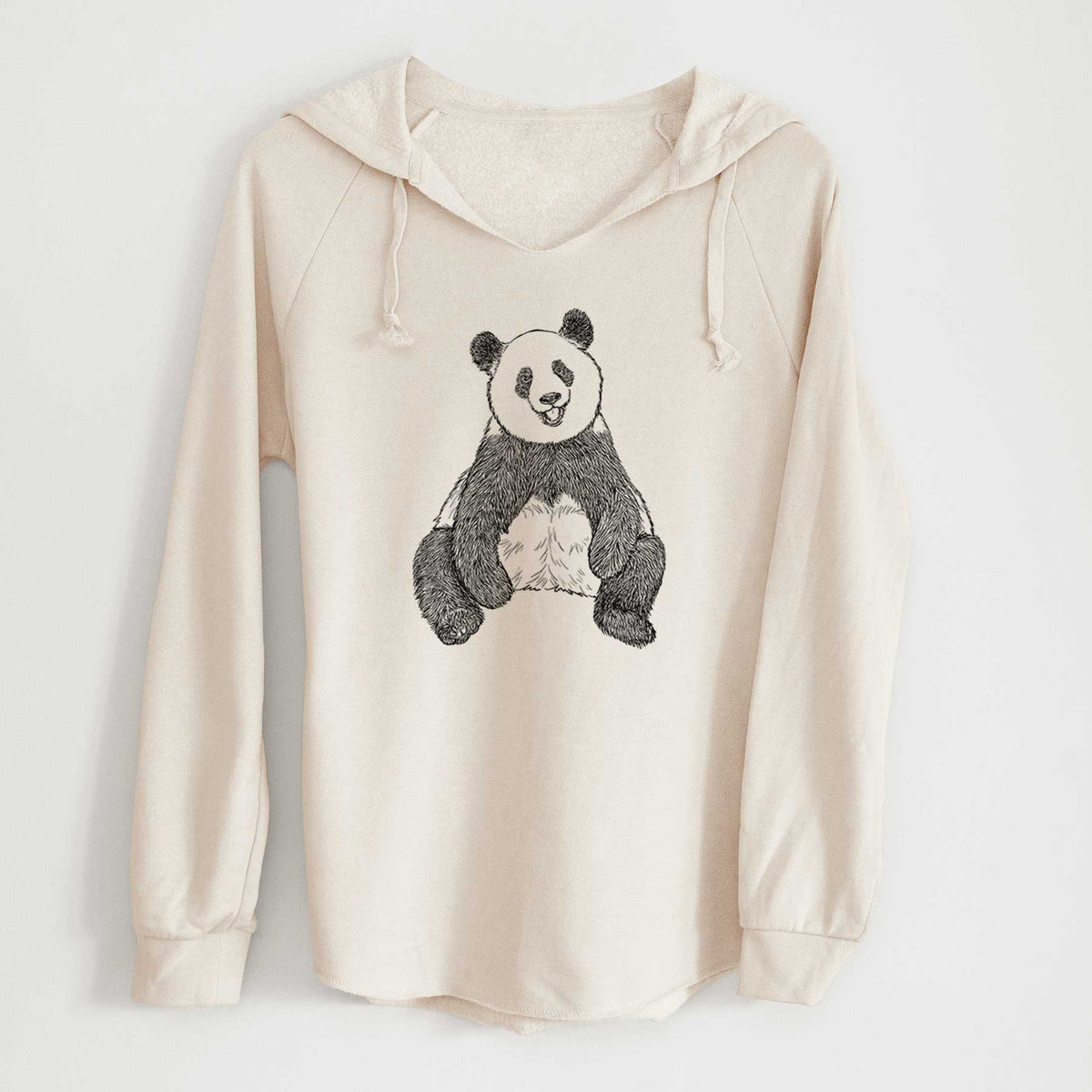 Ailuropoda melanoleuca - Giant Panda Sitting - Cali Wave Hooded Sweatshirt