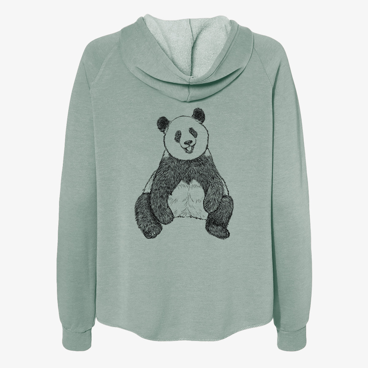 Ailuropoda melanoleuca - Giant Panda Sitting - Women&#39;s Cali Wave Zip-Up Sweatshirt