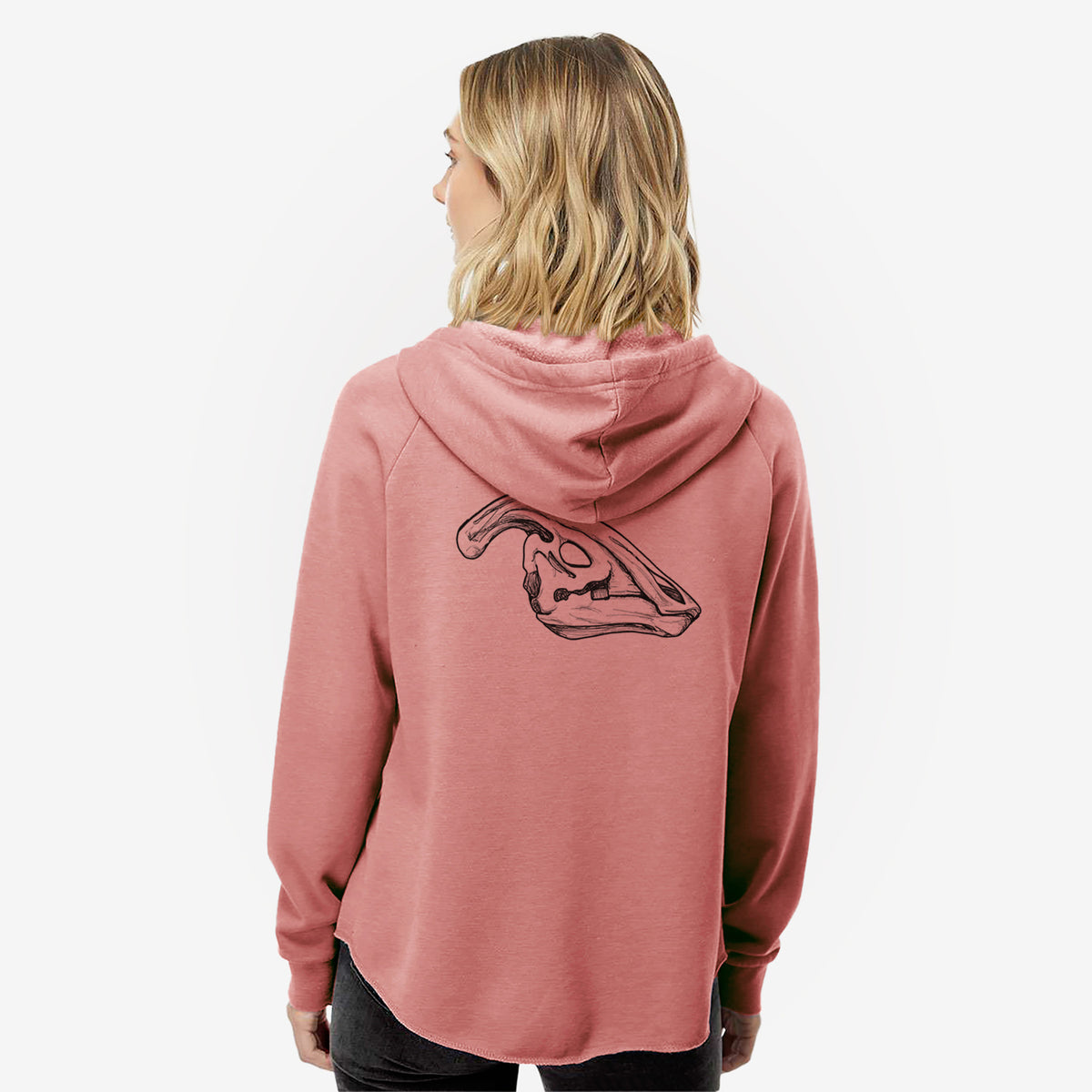 Parasaurolophus Skull - Women&#39;s Cali Wave Zip-Up Sweatshirt