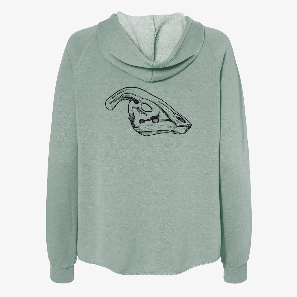 Parasaurolophus Skull - Women&#39;s Cali Wave Zip-Up Sweatshirt