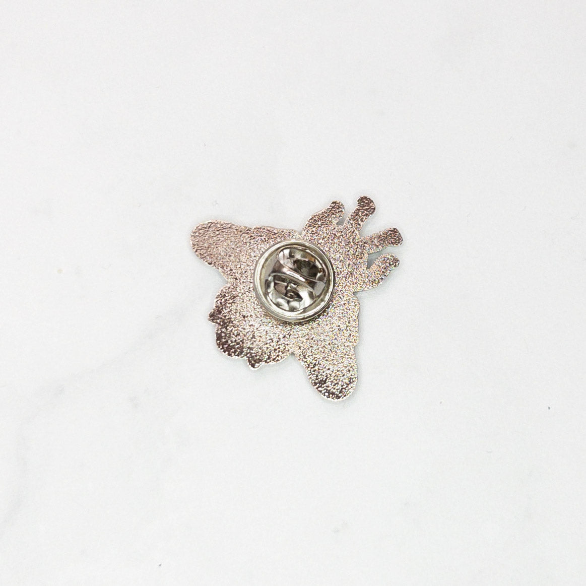 Back of honeybee enamel pin