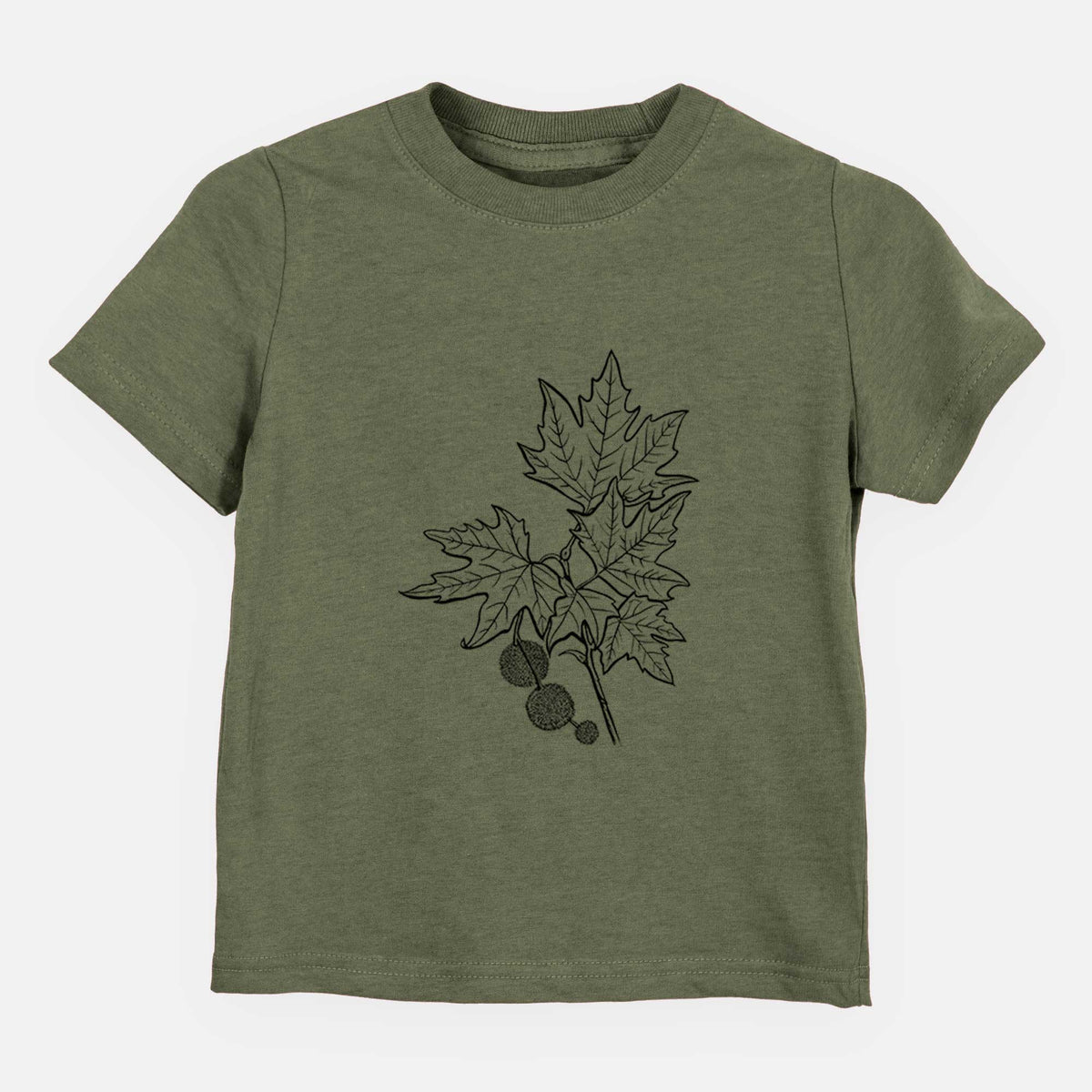 Platanus Orientalis - Oriental Plane Tree Stem with Leaves - Kids Shirt