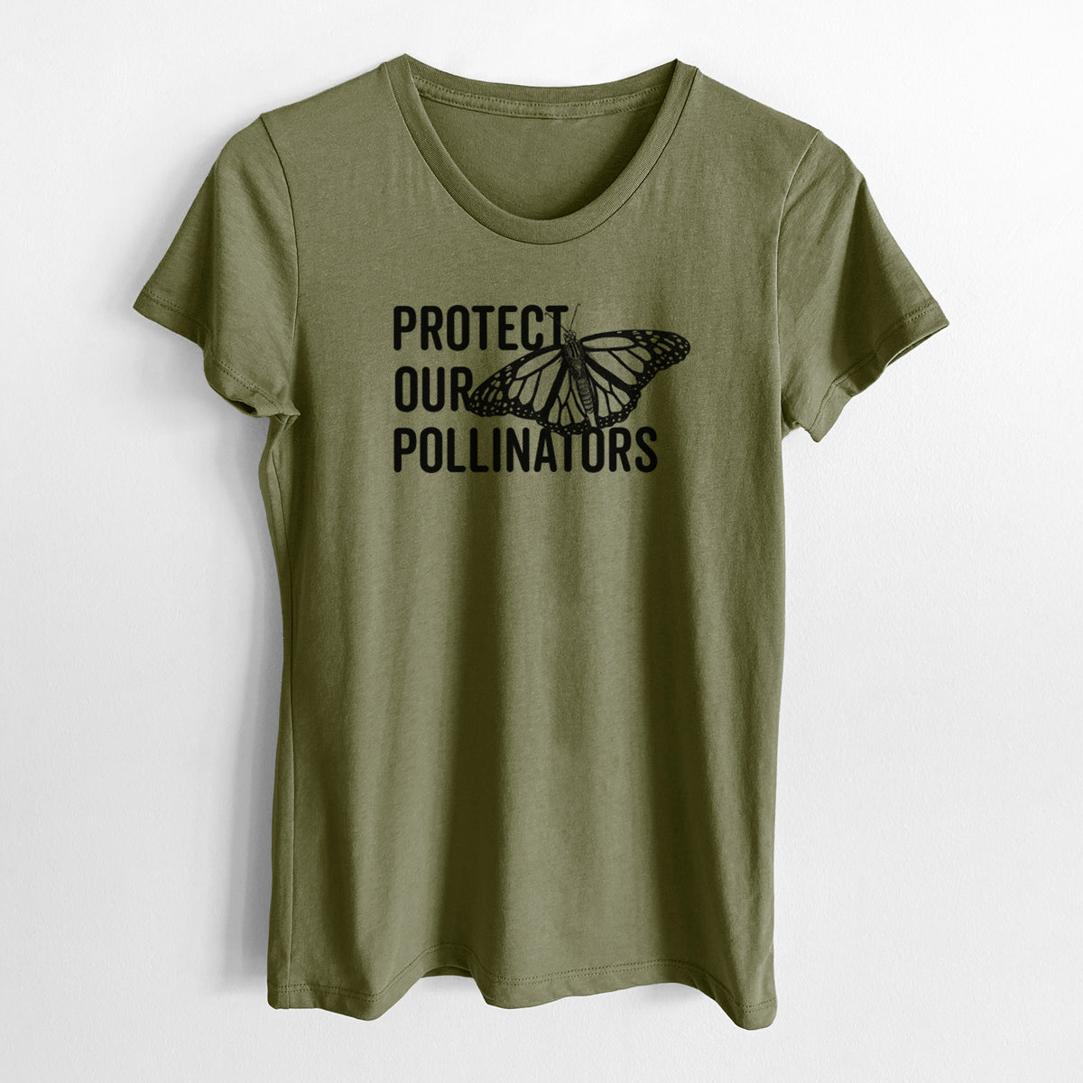 Protect our Pollinators - Women&#39;s Crewneck - Made in USA - 100% Organic Cotton