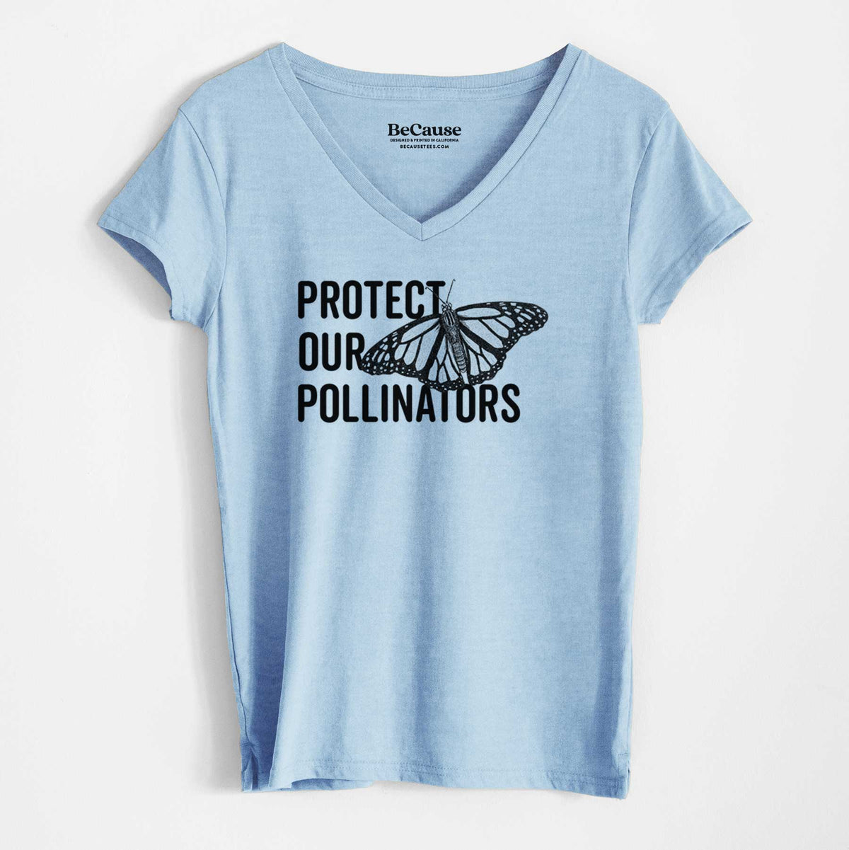 Protect our Pollinators - Women&#39;s 100% Recycled V-neck