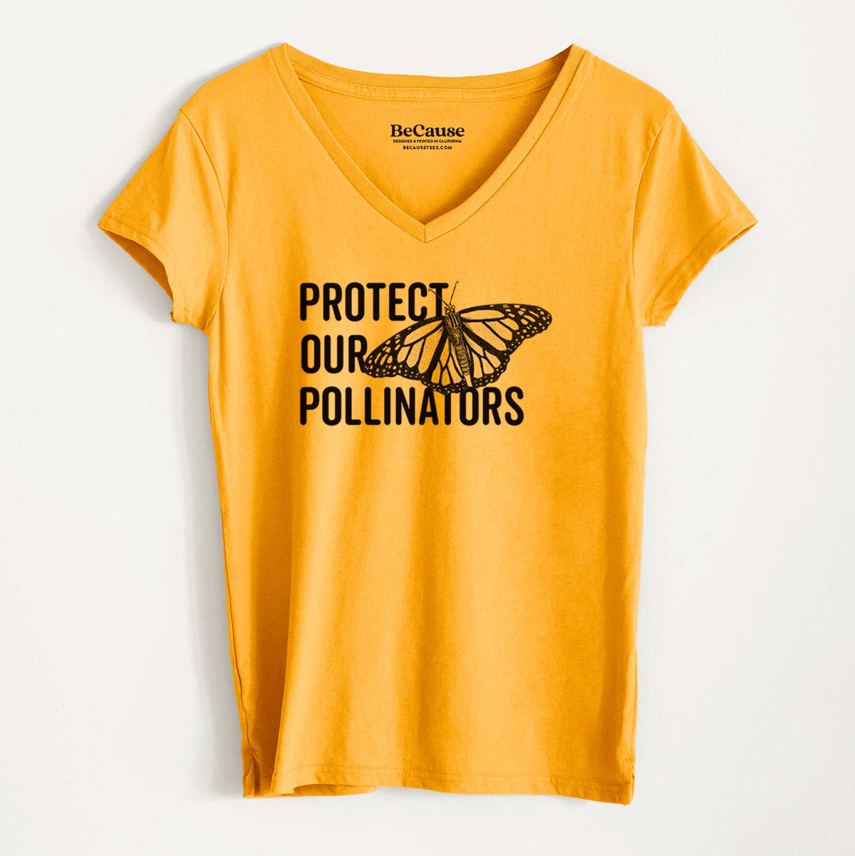 Protect our Pollinators - Women&#39;s 100% Recycled V-neck