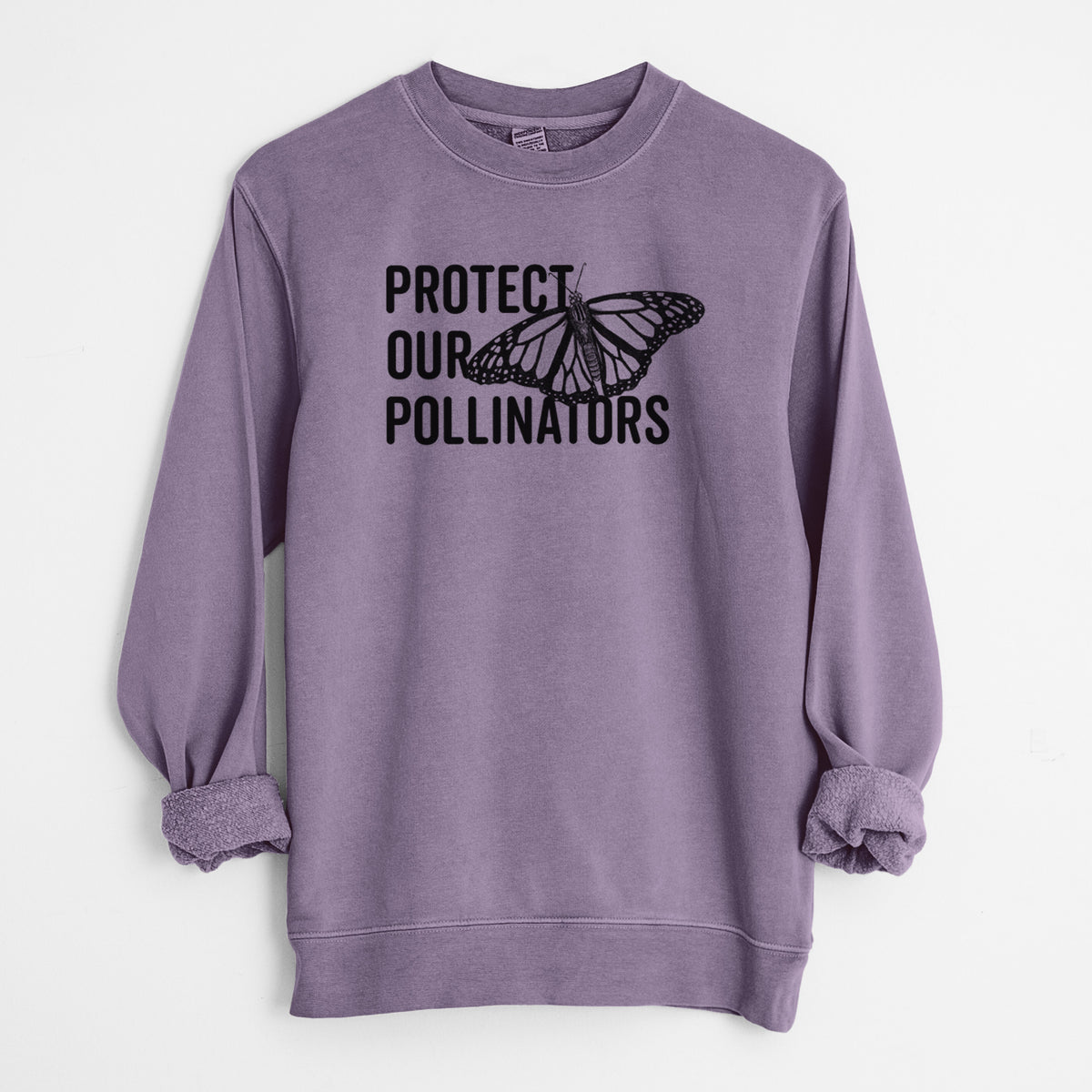 Protect our Pollinators - Unisex Pigment Dyed Crew Sweatshirt
