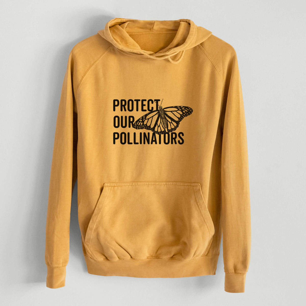 Protect our Pollinators  - Mid-Weight Unisex Vintage 100% Cotton Hoodie