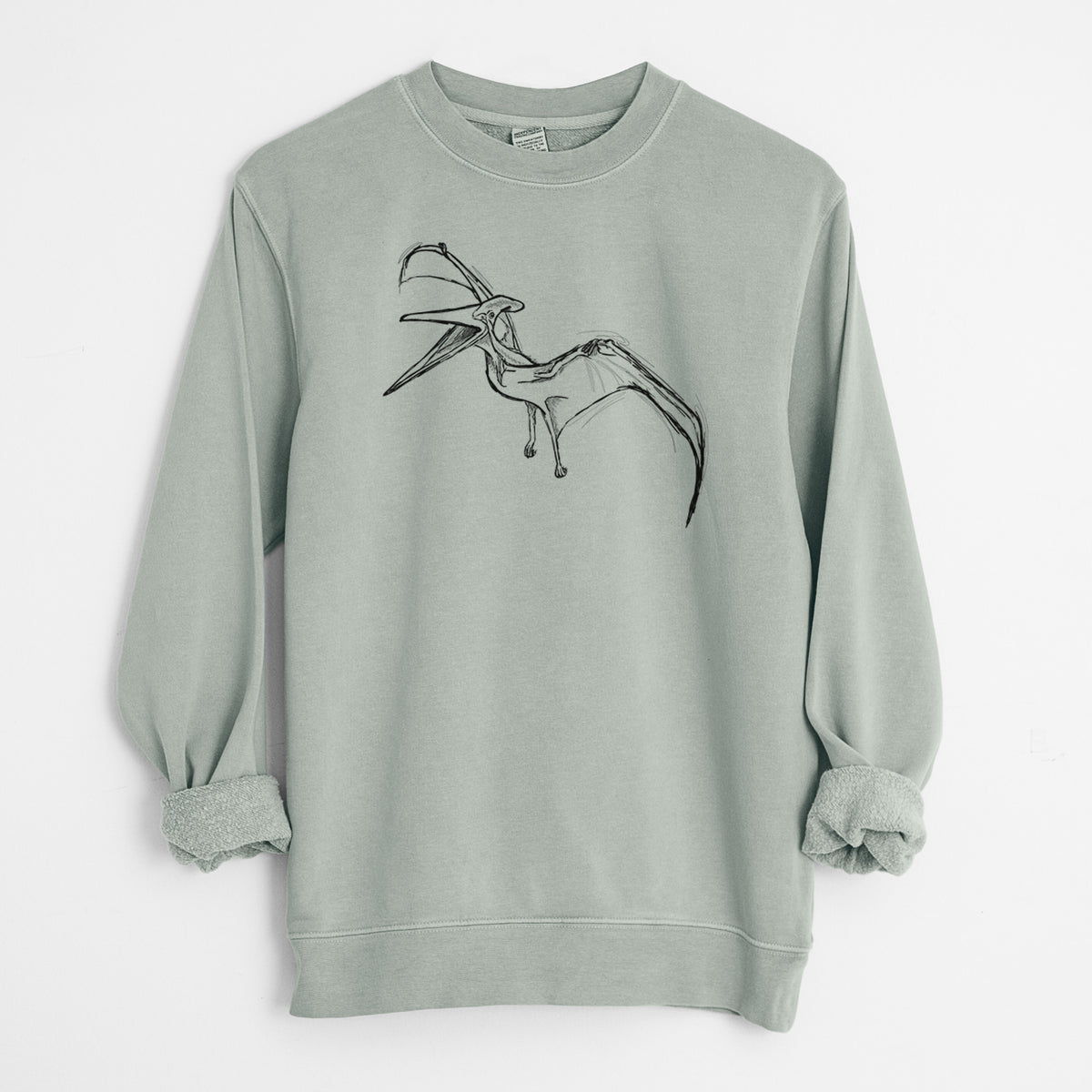 Pteranodon Longiceps - Unisex Pigment Dyed Crew Sweatshirt