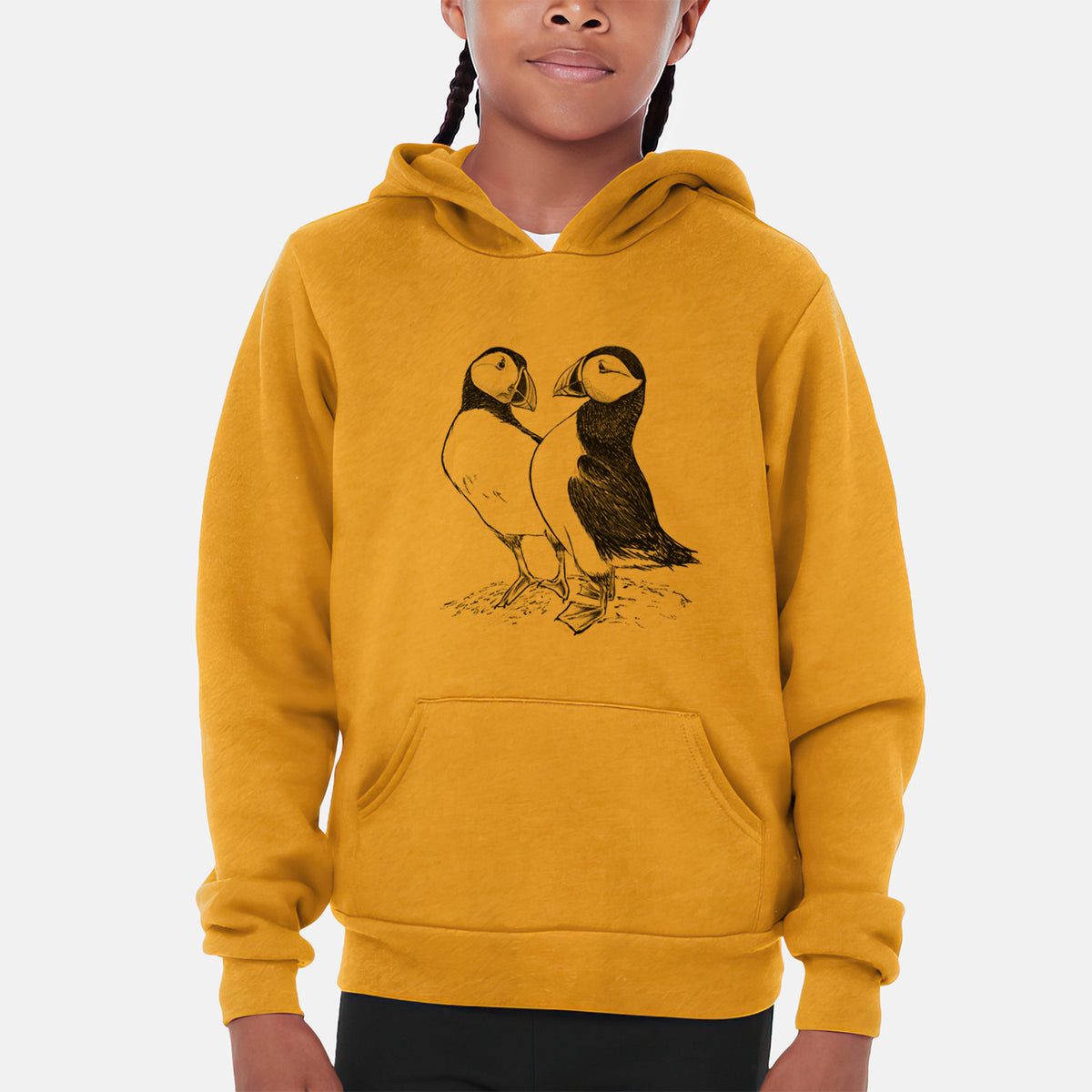 Atlantic Puffins Pair - Fratercula arctica - Youth Hoodie Sweatshirt