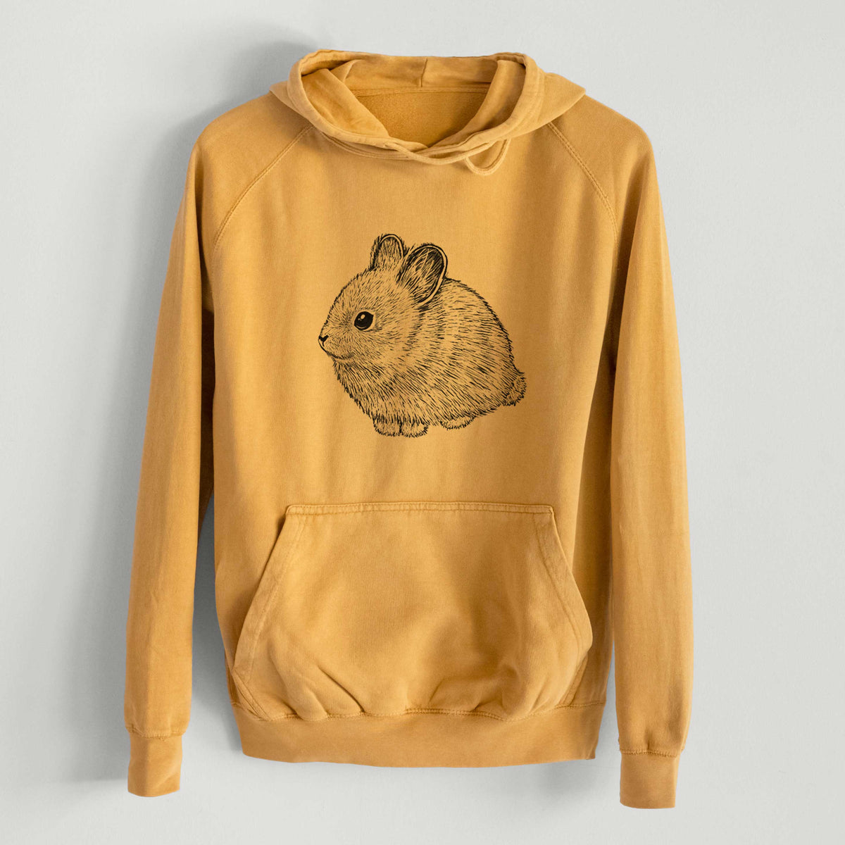 Columbia Basin Pygmy Rabbit  - Mid-Weight Unisex Vintage 100% Cotton Hoodie