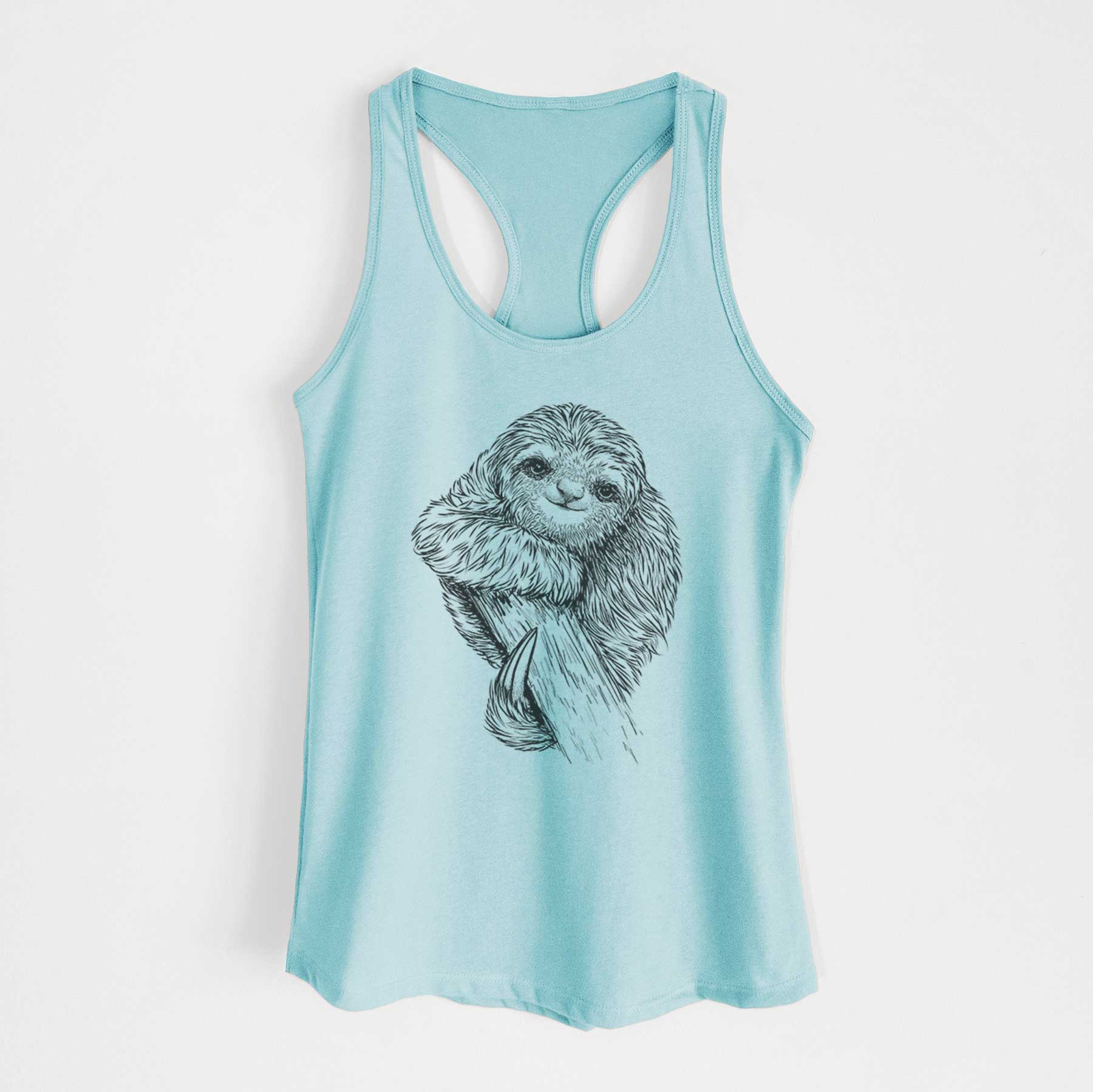 Pygmy Three-toed Sloth - Bradypus pygmaeus - Women's Racerback Tanktop