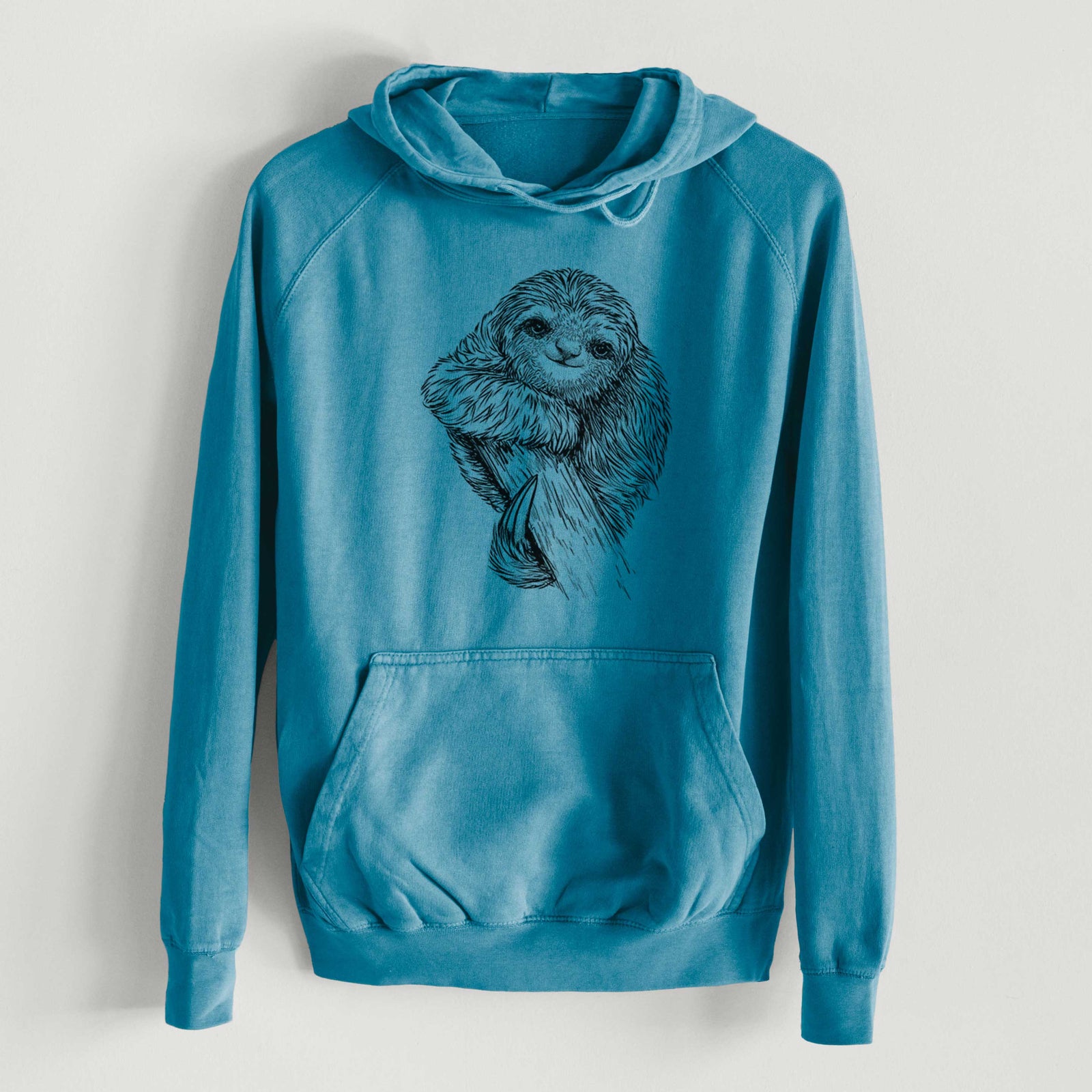 Unisex Vintage 100 Cotton Mid Weight Hoodie Tagged Sloth Because Tees