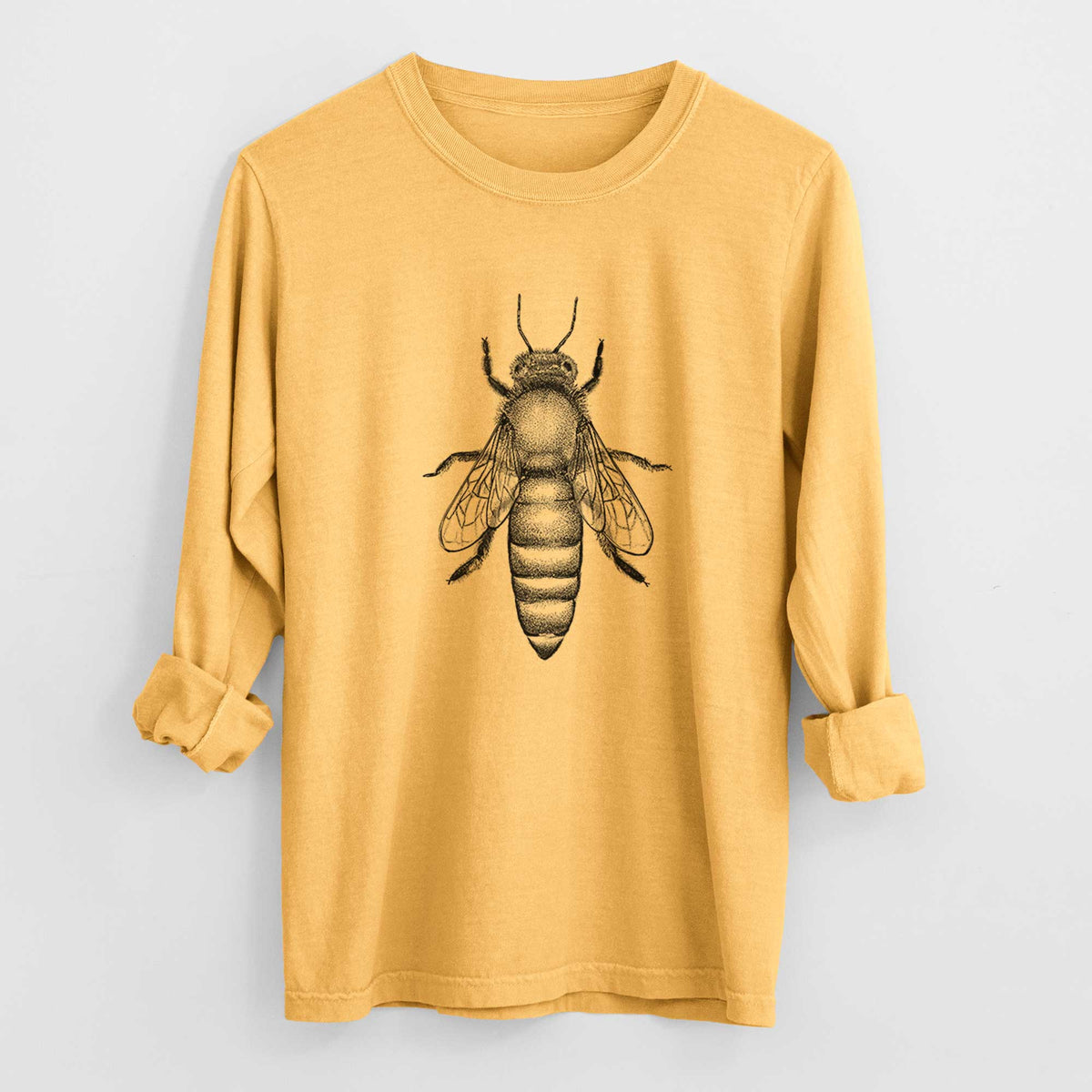 Queen Bee Apis Mellifera - Heavyweight 100% Cotton Long Sleeve