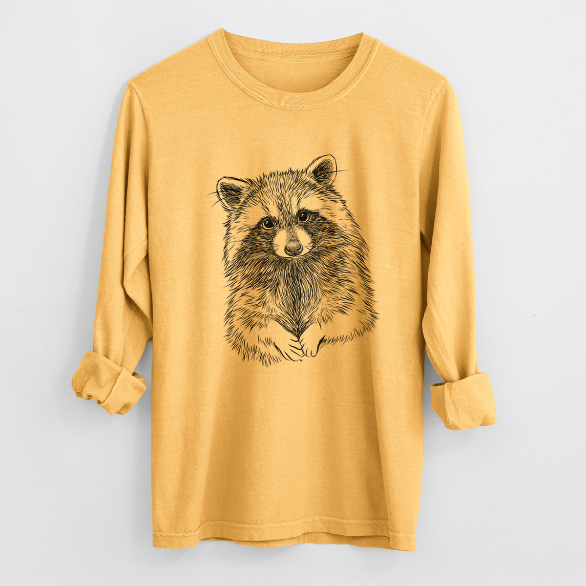 Raccoon - Procyon lotor - Heavyweight 100% Cotton Long Sleeve
