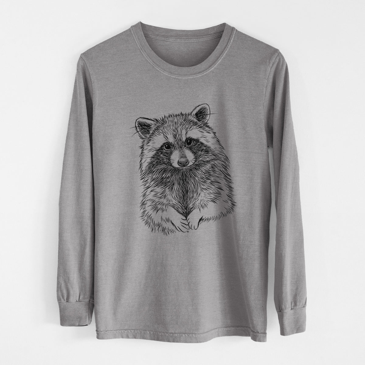 Raccoon - Procyon lotor - Heavyweight 100% Cotton Long Sleeve
