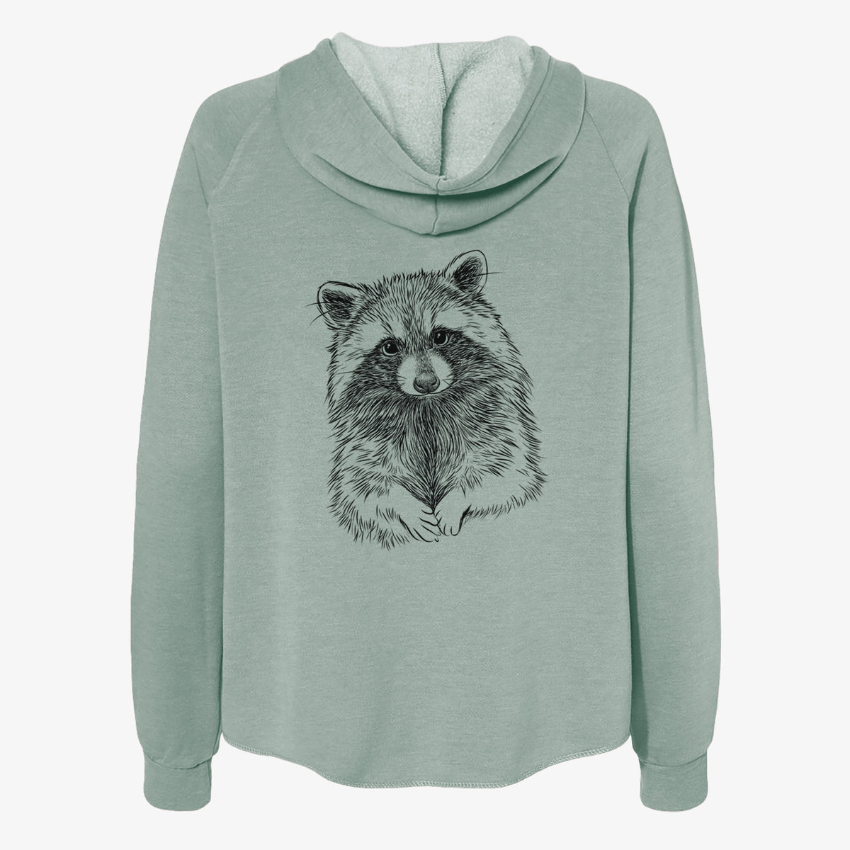 Raccoon - Procyon lotor - Women&#39;s Cali Wave Zip-Up Sweatshirt