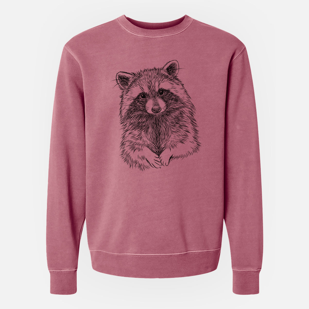 Raccoon - Procyon lotor - Unisex Pigment Dyed Crew Sweatshirt