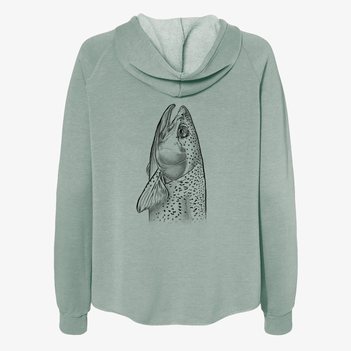 Rainbow Trout - Oncorhynchus mykiss - Women&#39;s Cali Wave Zip-Up Sweatshirt