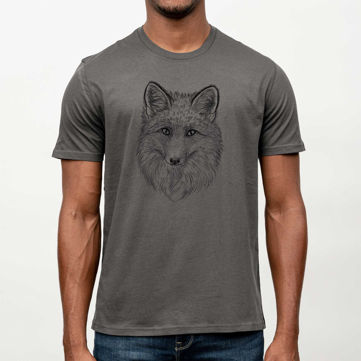 Red Fox - Vulpes vulpes -  Mineral Wash 100% Organic Cotton Short Sleeve