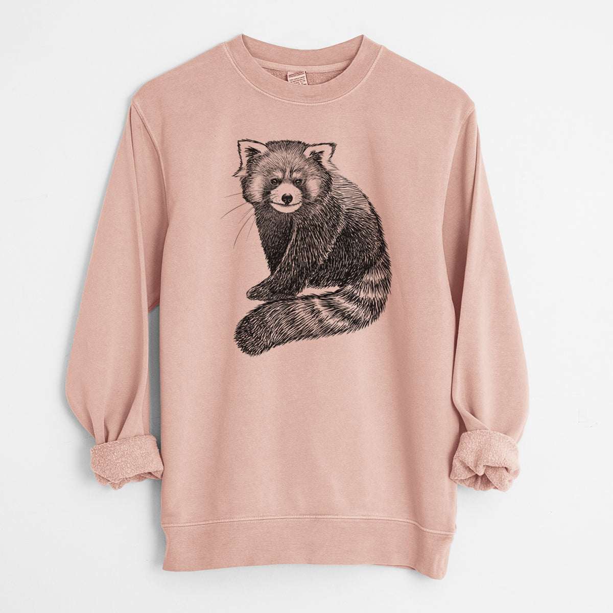 Red Panda - Ailurus fulgens styani - Unisex Pigment Dyed Crew Sweatshirt