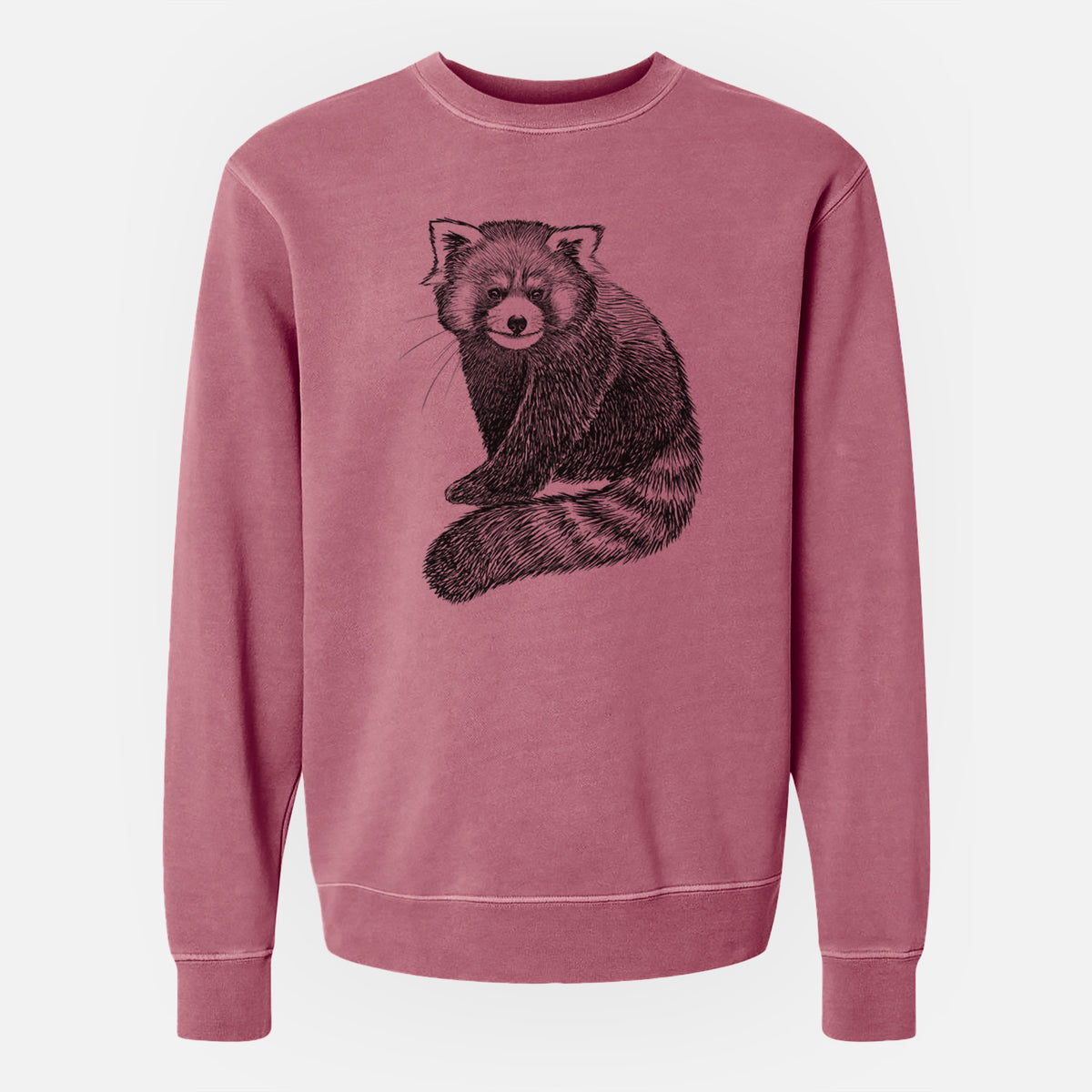 Red Panda - Ailurus fulgens styani - Unisex Pigment Dyed Crew Sweatshirt