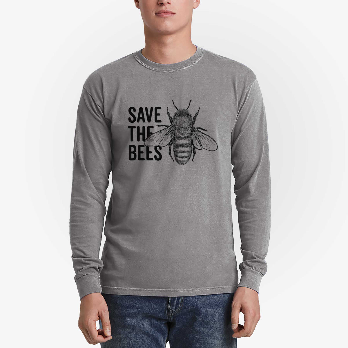 Save the Bees - Heavyweight 100% Cotton Long Sleeve