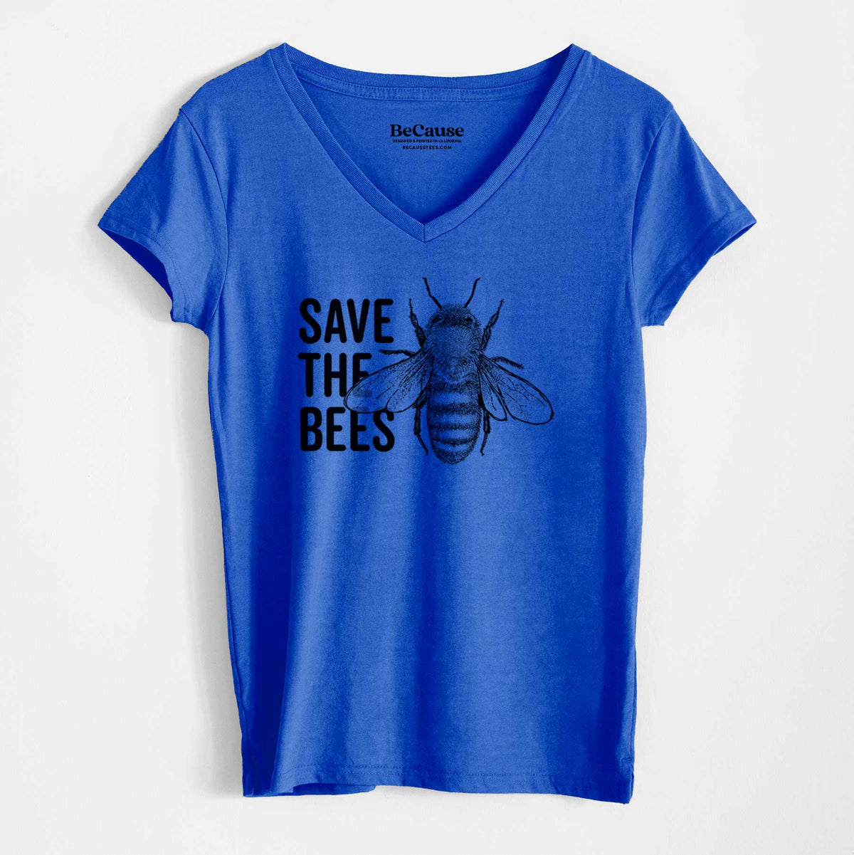 Save the Bees - Women&#39;s 100% Recycled V-neck