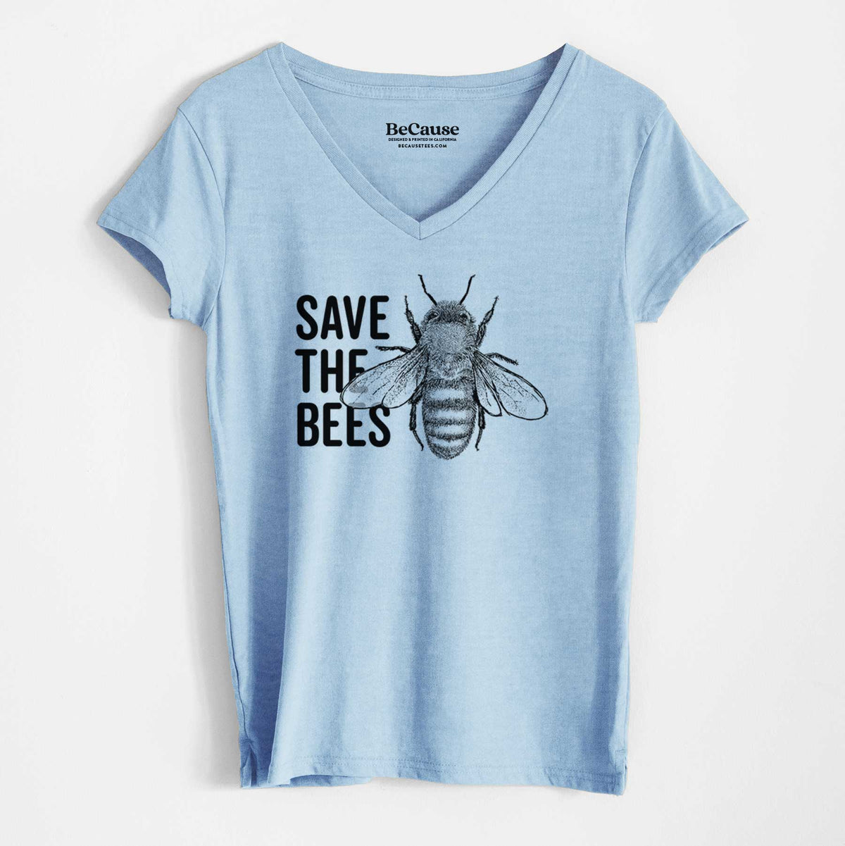 Save the Bees - Women&#39;s 100% Recycled V-neck