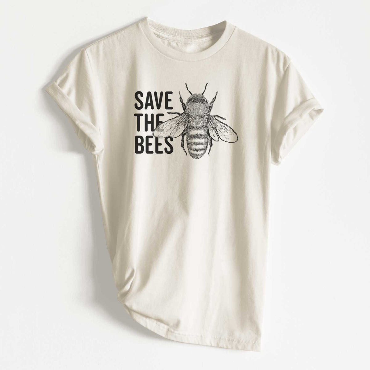 Save the Bees - Unisex Recycled Eco Tee  - CLOSEOUT - FINAL SALE