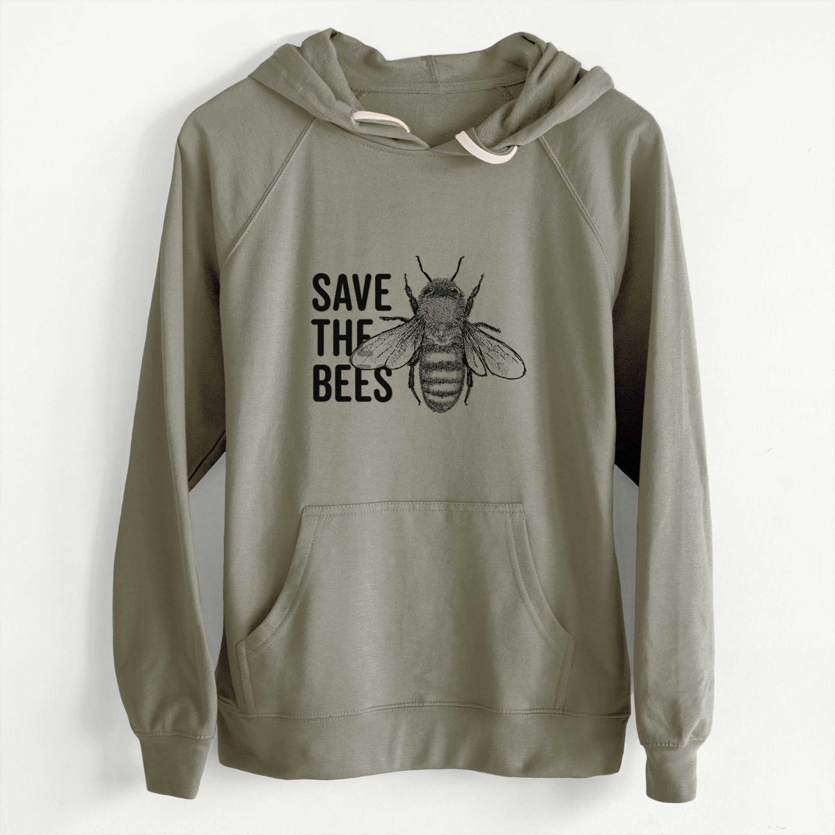Save the Bees  - Slim Fit Loopback Terry Hoodie