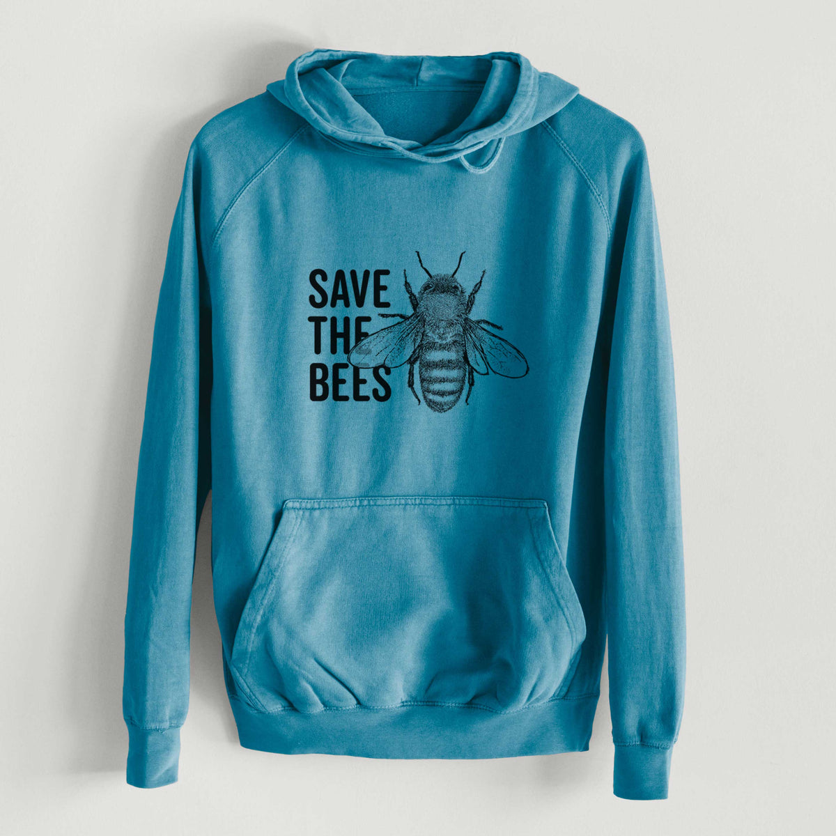 Save the Bees  - Mid-Weight Unisex Vintage 100% Cotton Hoodie