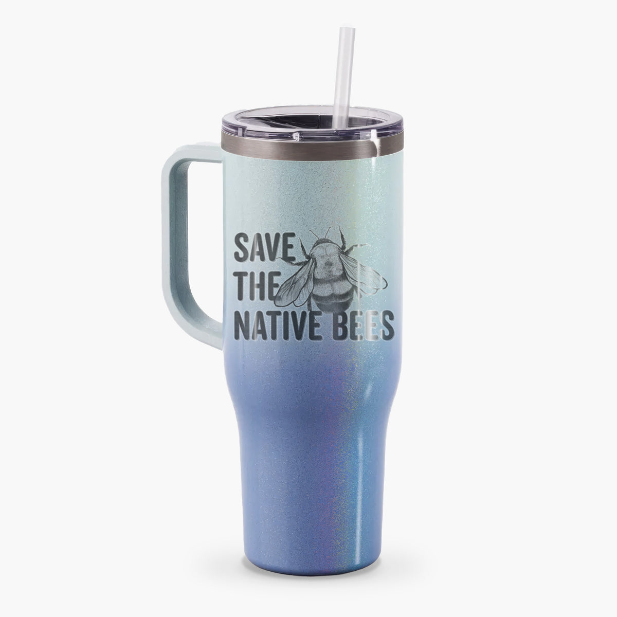 Save the Native Bees - 40oz Tumbler with Handle