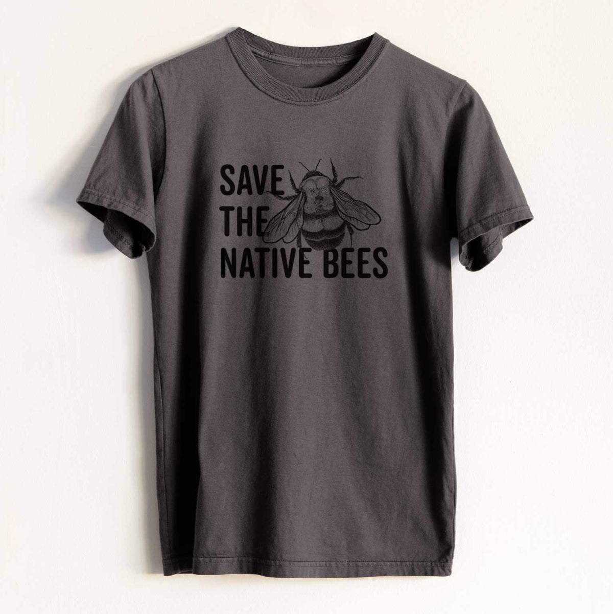 Save the Native Bees - Heavyweight Men&#39;s 100% Organic Cotton Tee