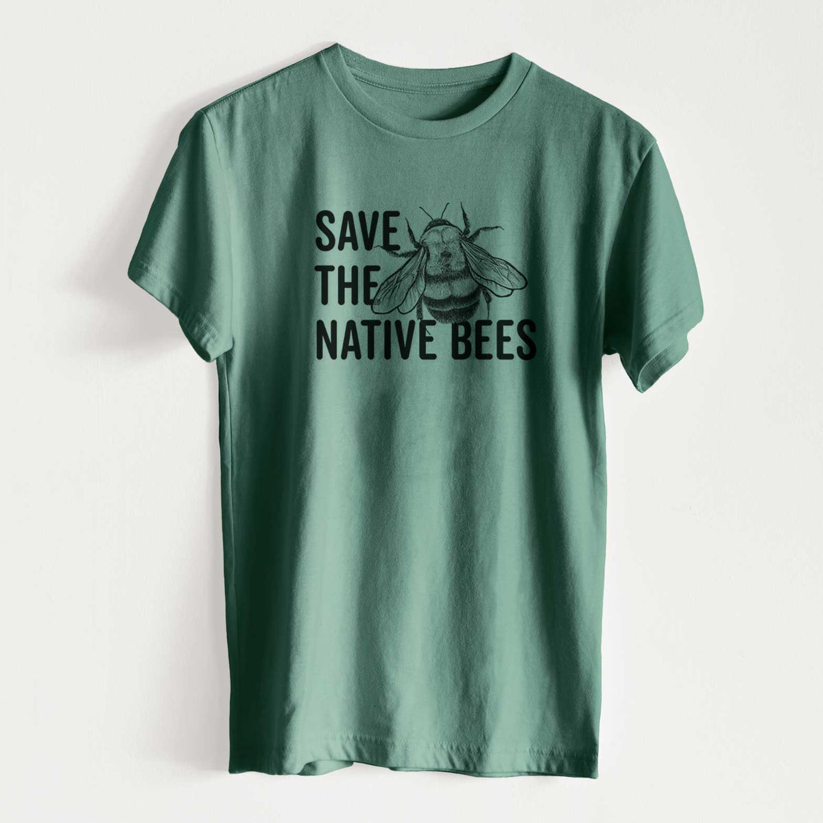 Save the Native Bees - Unisex Recycled Eco Tee  - CLOSEOUT - FINAL SALE