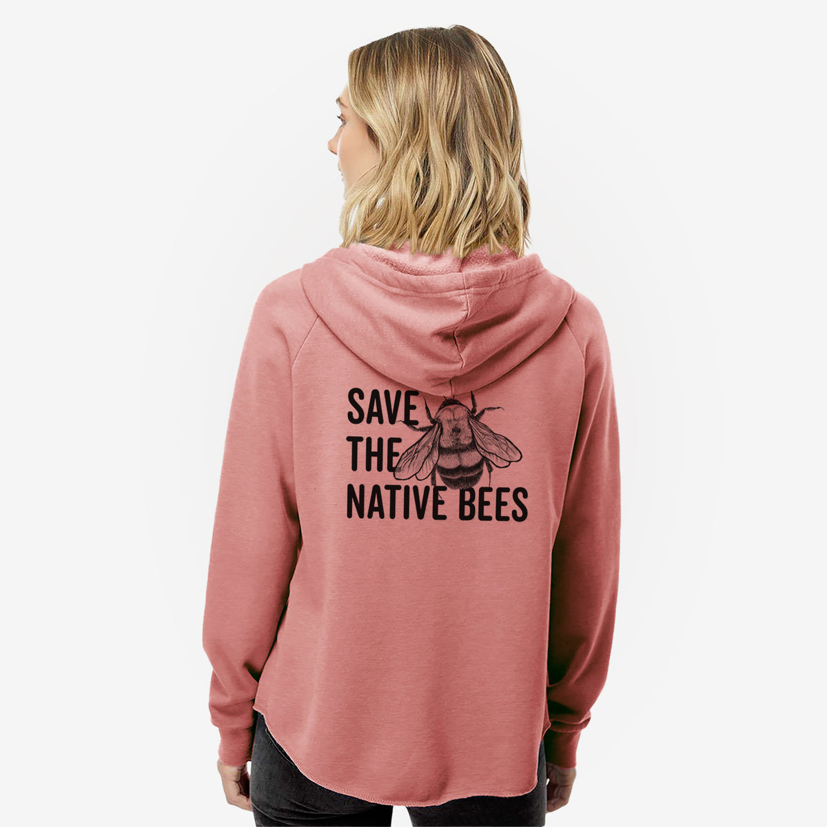 Save the Native Bees - Women&#39;s Cali Wave Zip-Up Sweatshirt