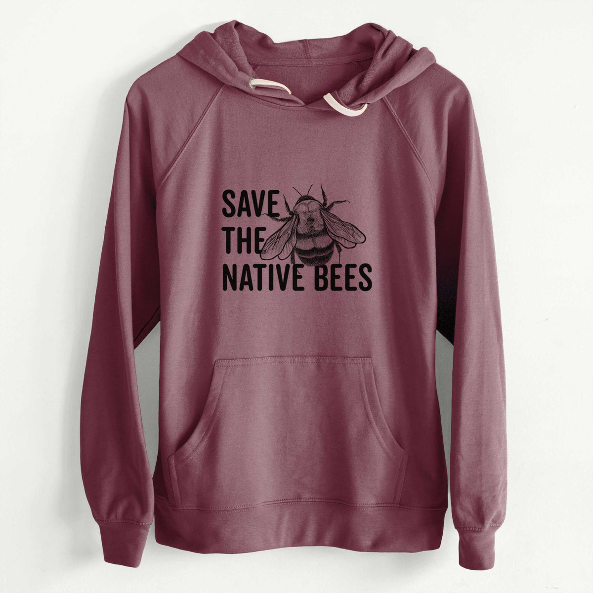 Save the Native Bees  - Slim Fit Loopback Terry Hoodie