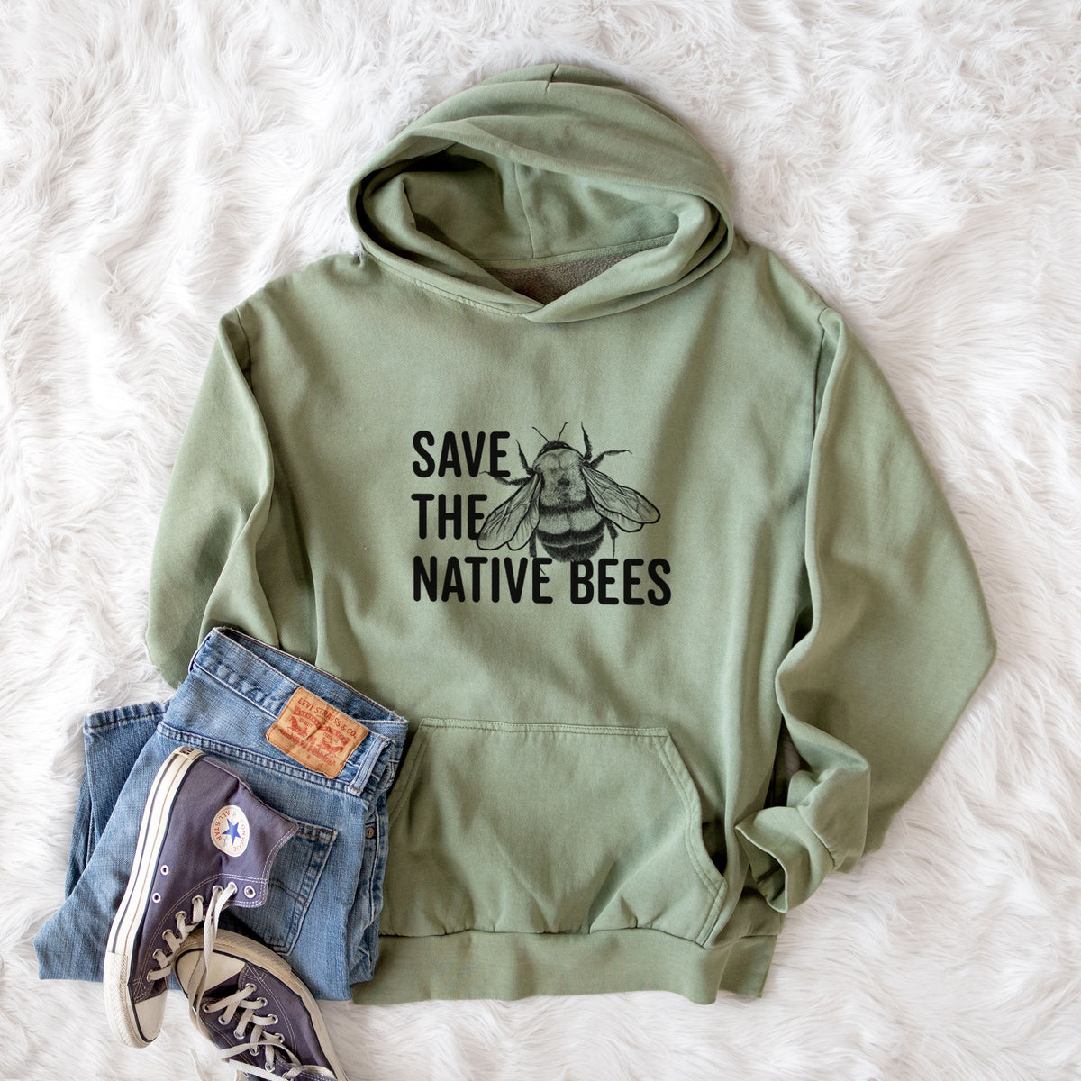 Save the Native Bees  - Urban Heavyweight Hoodie