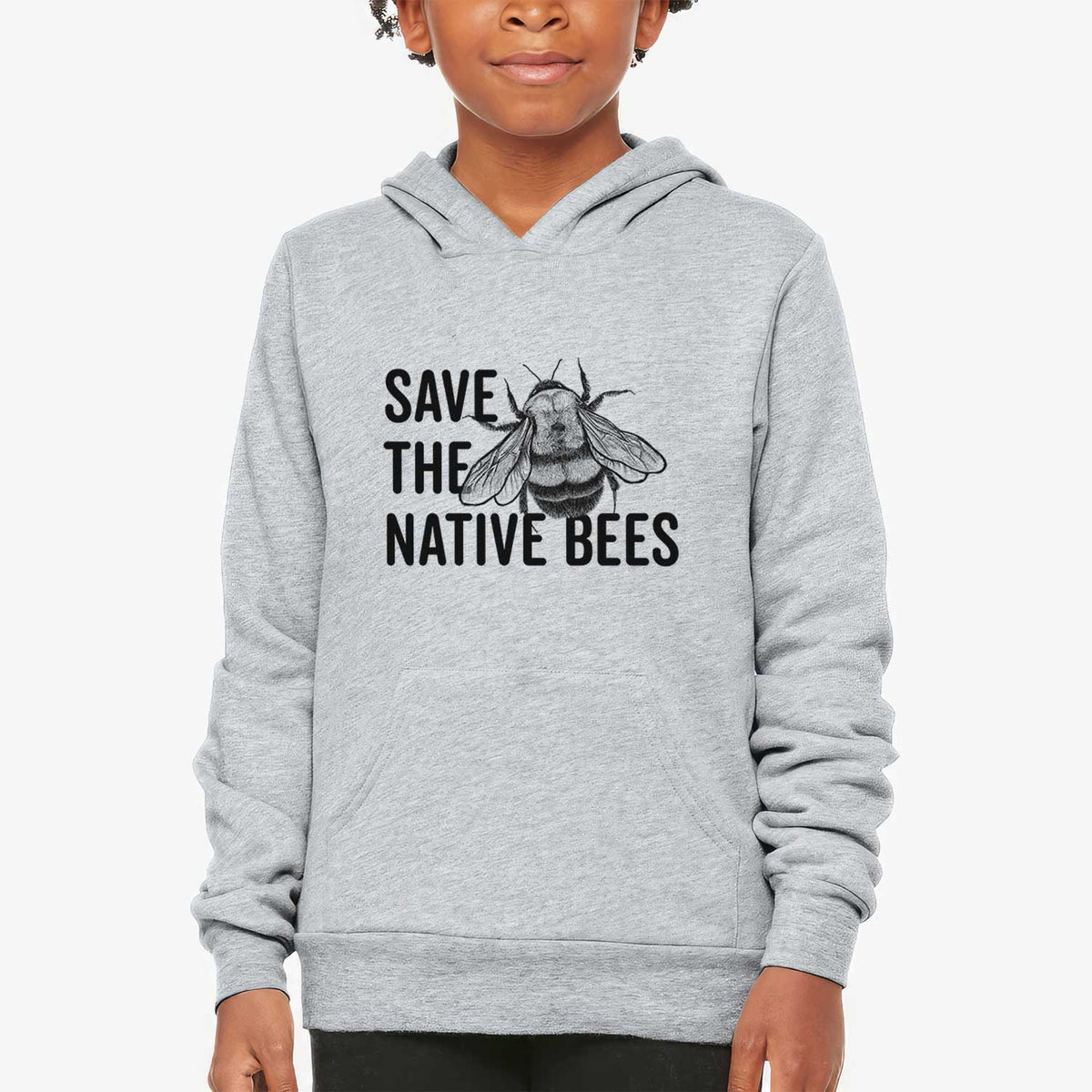 Save the Native Bees - Youth Hoodie Sweatshirt