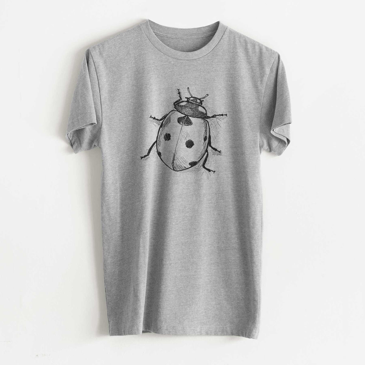 Coccinella septempunctata - Seven-spot LadyBird Ladybug - Unisex Recycled Eco Tee  - CLOSEOUT - FINAL SALE