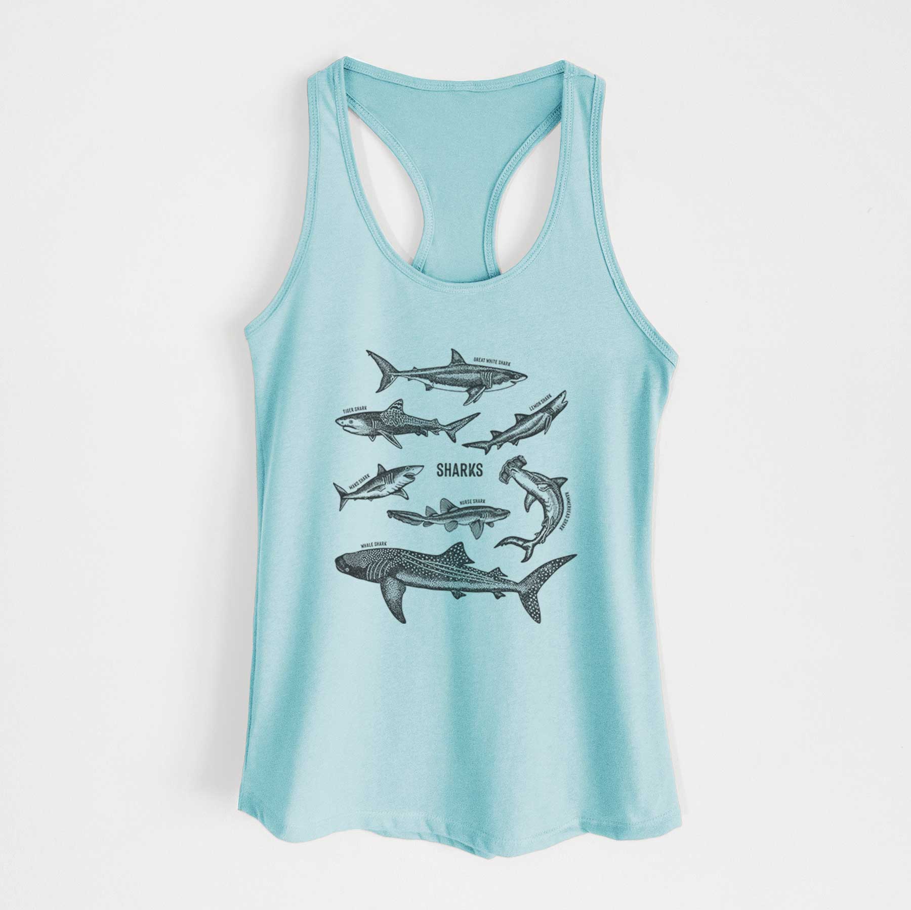 Shark Chart - Women's Racerback Tanktop