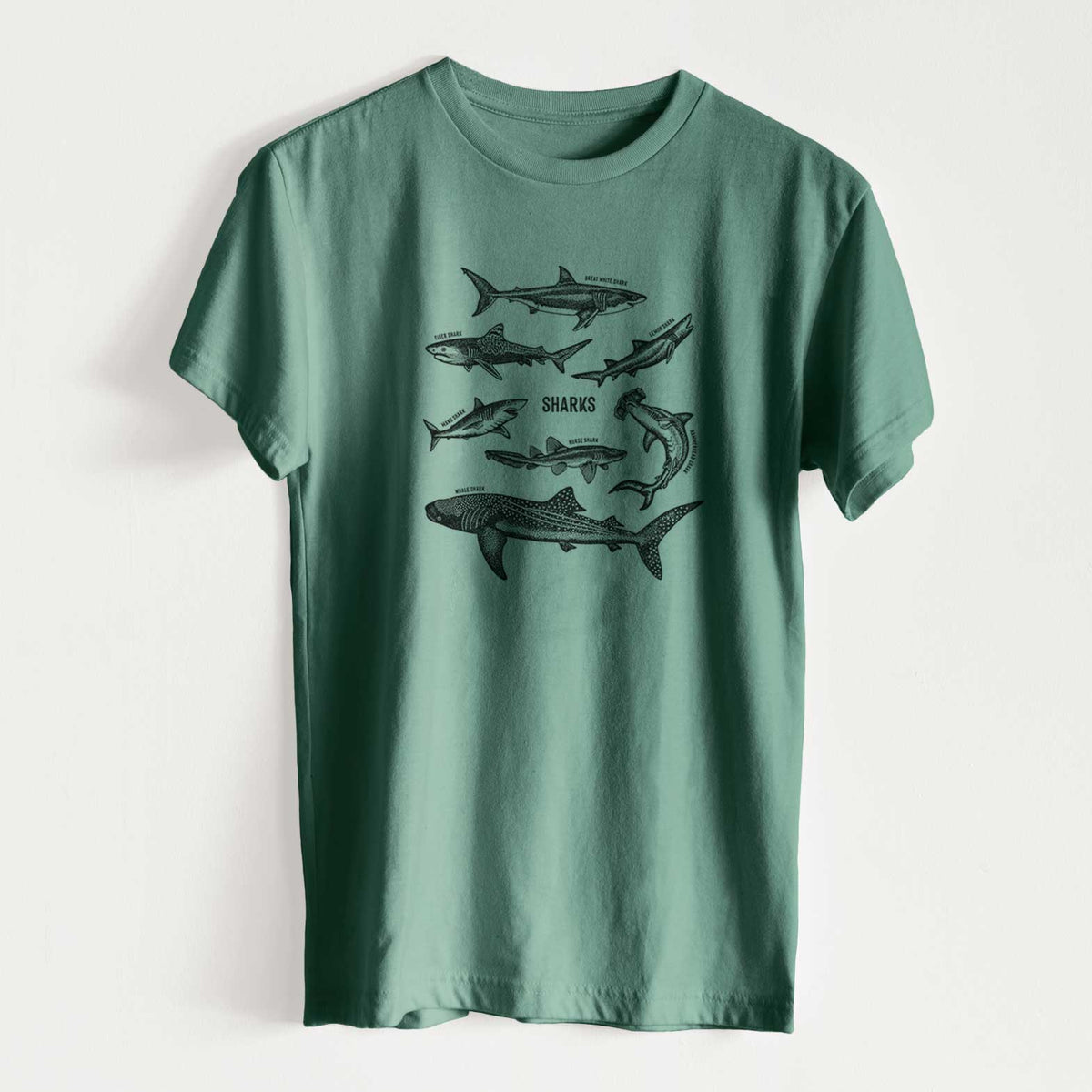 Shark Chart - Unisex Recycled Eco Tee  - CLOSEOUT - FINAL SALE