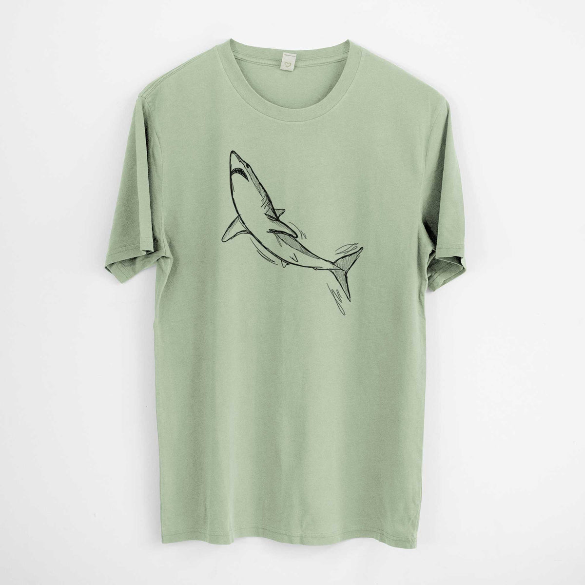 Shortfin Mako Shark -  Mineral Wash 100% Organic Cotton Short Sleeve