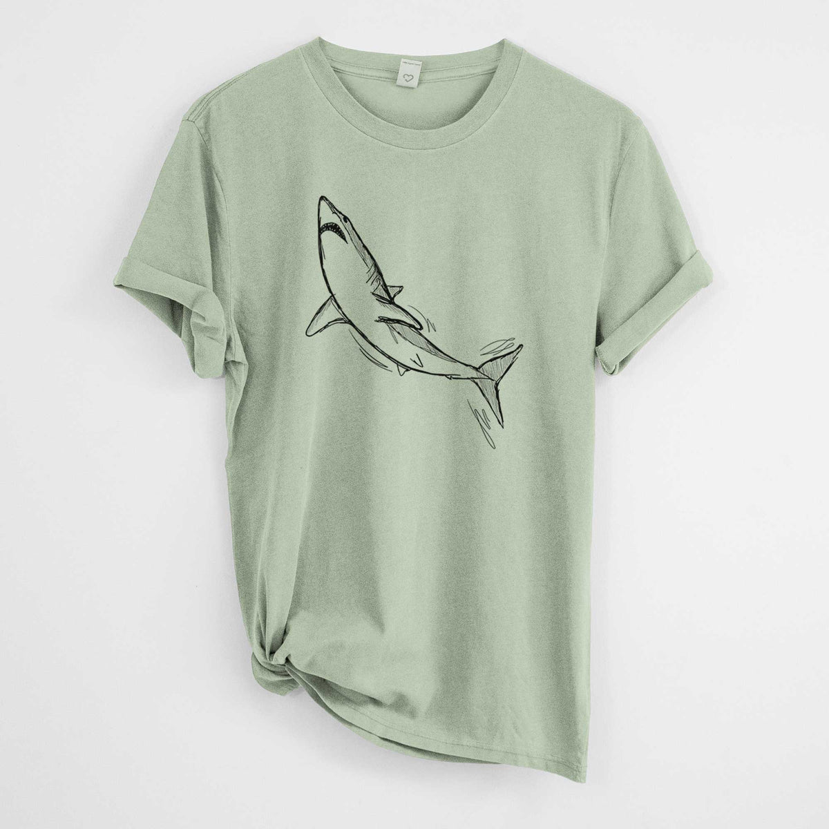 Shortfin Mako Shark -  Mineral Wash 100% Organic Cotton Short Sleeve