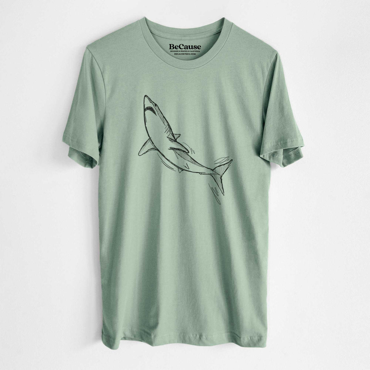 Shortfin Mako Shark - Lightweight 100% Cotton Unisex Crewneck