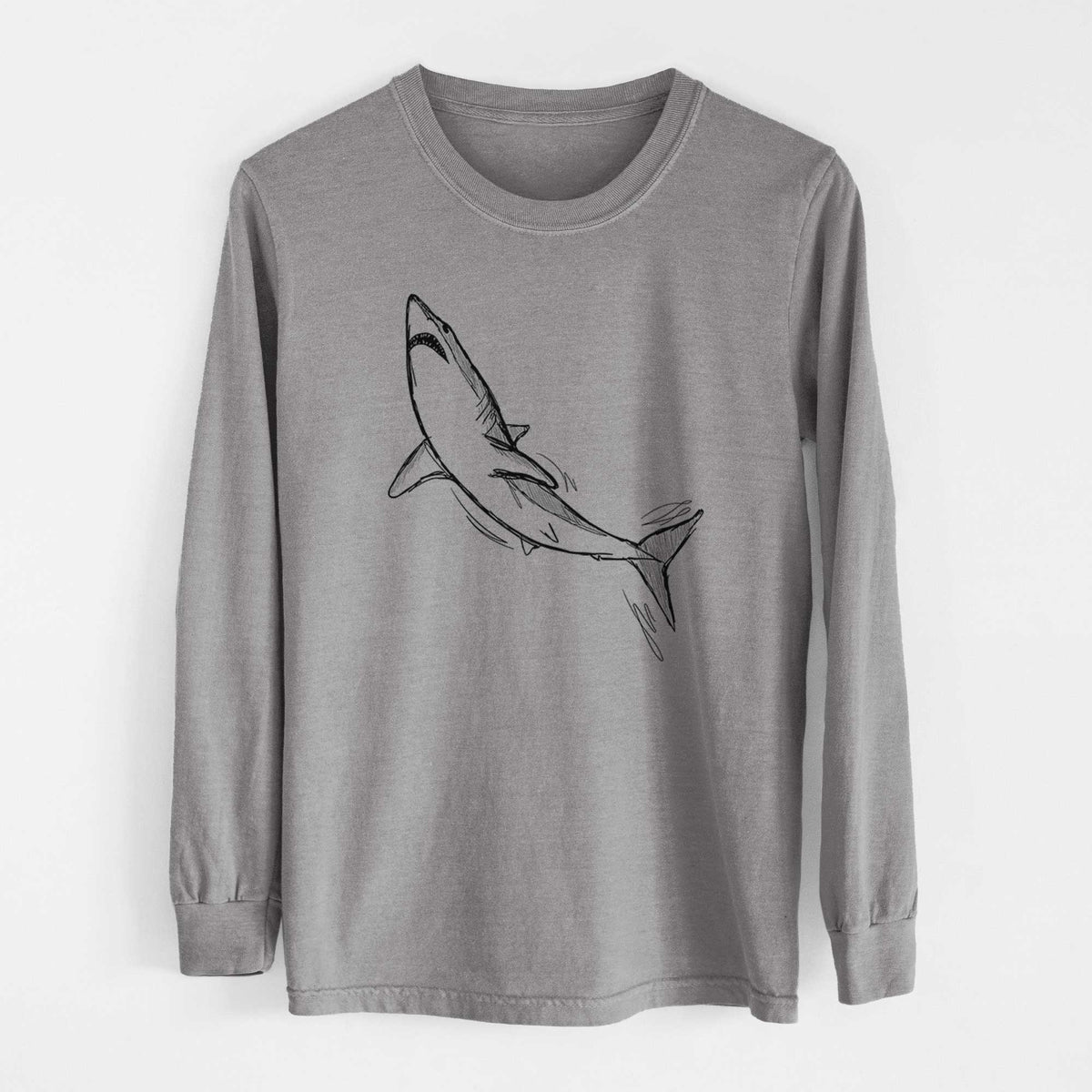 Shortfin Mako Shark - Heavyweight 100% Cotton Long Sleeve