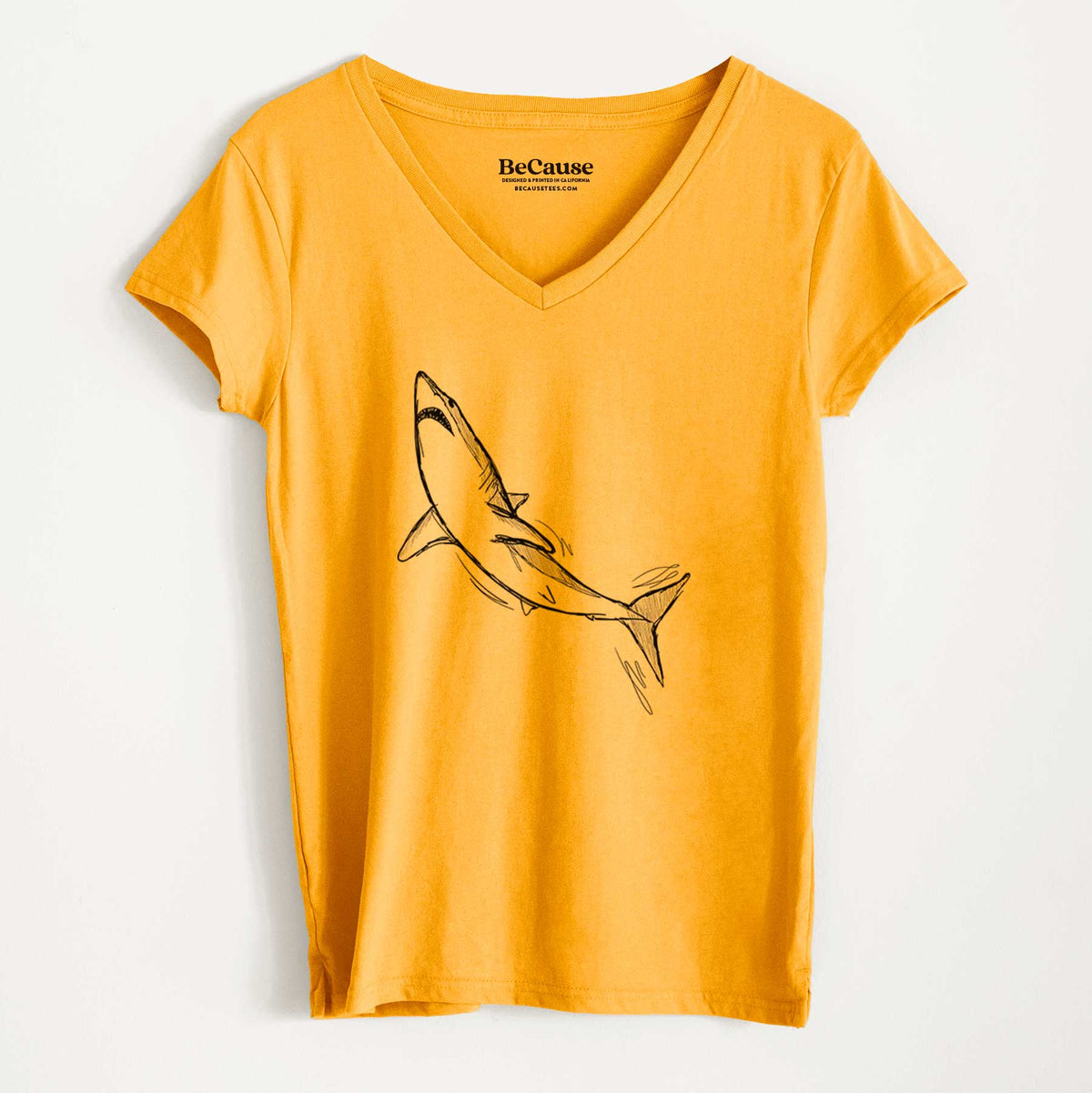 Shortfin Mako Shark - Women&#39;s 100% Recycled V-neck
