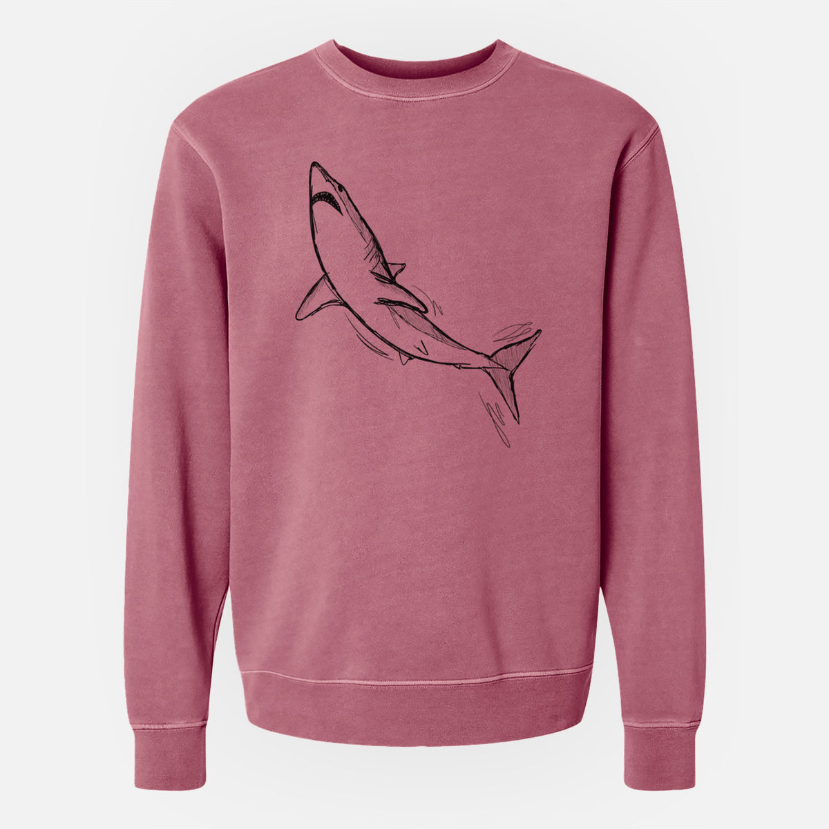 Shortfin Mako Shark - Unisex Pigment Dyed Crew Sweatshirt
