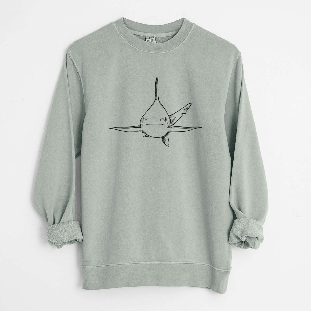 Silvertip Shark Front - Unisex Pigment Dyed Crew Sweatshirt