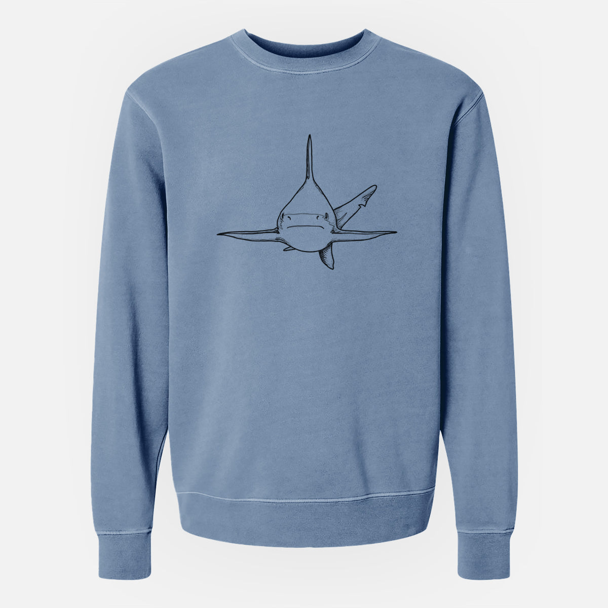 Silvertip Shark Front - Unisex Pigment Dyed Crew Sweatshirt